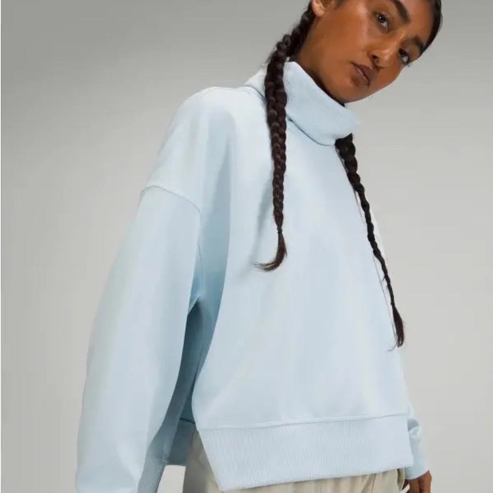 Lululemon Light Blue Softstreme Turtleneck Pullover